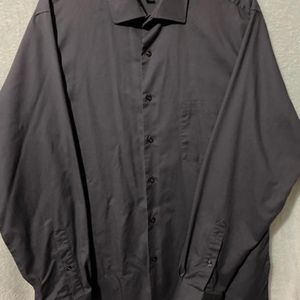Van Heusen Shirt Men Dark Gray M